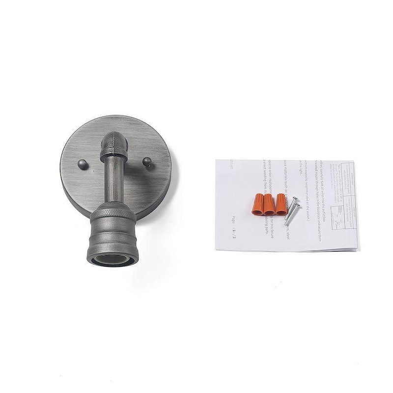 Carbon Loft Farmhouse 1-Light Wall Sconce Industrial Bathroom Vanity Light