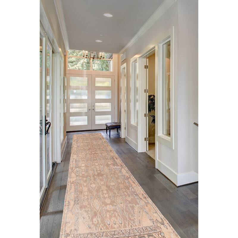 ECARPETGALLERY Hand-knotted Antalya Vintage Brown Wool Rug - 3'6 x 9'6