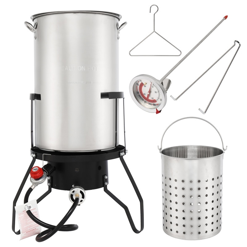 Oster Sanger Field Stainless Steel Stove-top Deep Fryer Set with Lid -  Stainless Steel - Bed Bath & Beyond - 13220319