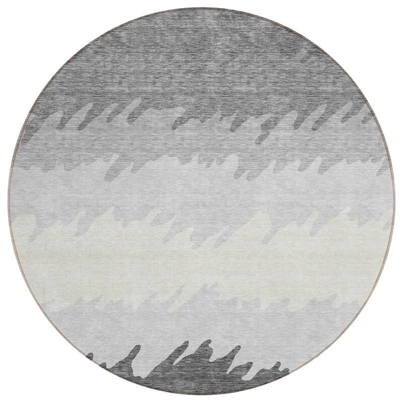 Machine Washable Indoor/ Outdoor Chantille Abstract Ombre Rug