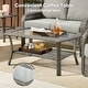 preview thumbnail 18 of 38, HOOOWOOO 5-piece Grey Wicker Chat Set Patio Conversation Set with Swivel Chairs