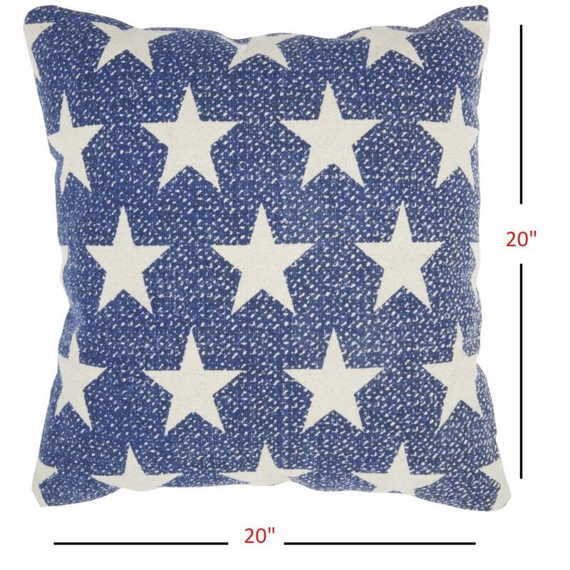 Navy Blue and Ivory Stars Throw Pillow Bed Bath & Beyond 39555628