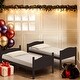 preview thumbnail 2 of 29, Modern Style Twin/Twin Bunk Bed with Arched Headboard and Angled Ladder