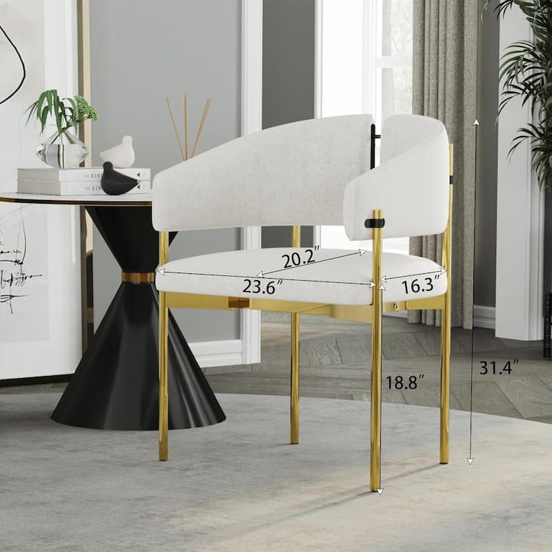 Classic and Luxurious Barrel Dining Chairs with Arms
