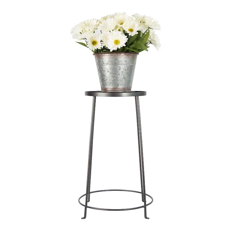 Achla Designs Indoor Outdoor Diamond Shaped Argyle Plant Stand IV, 24 Inch Tall, Roman Bronze Powder Coat Finish