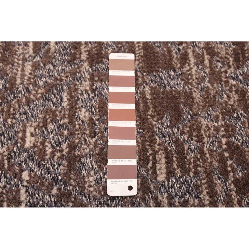 ECARPETGALLERY Hand-knotted Tangier Dark Brown Wool Rug - 5'3 x 7'10