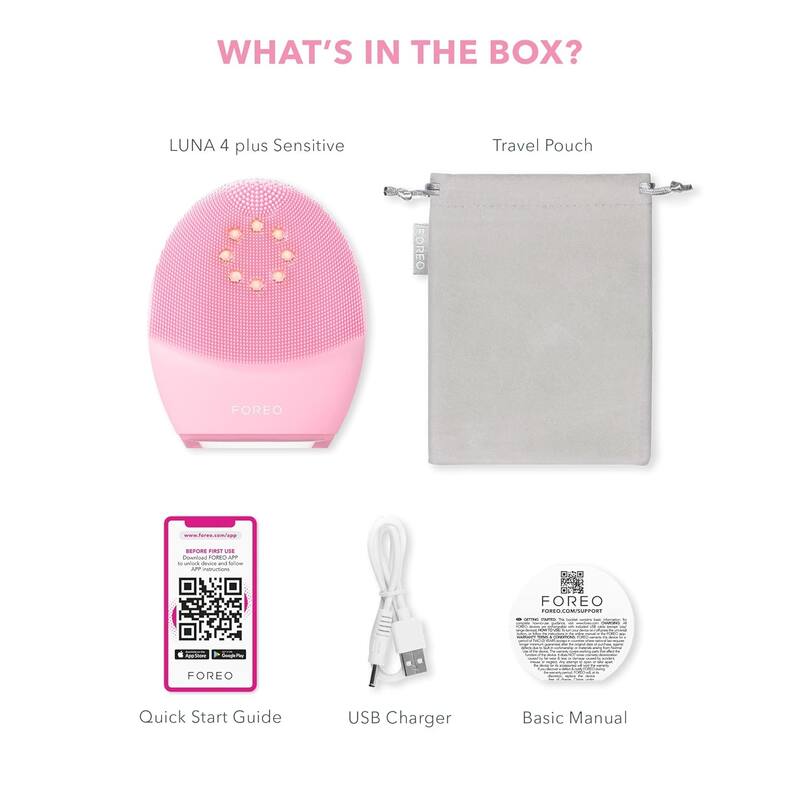Foreo Luna 4 Plus LED Cleansing Brush for Normal Skin - Pearl Pink