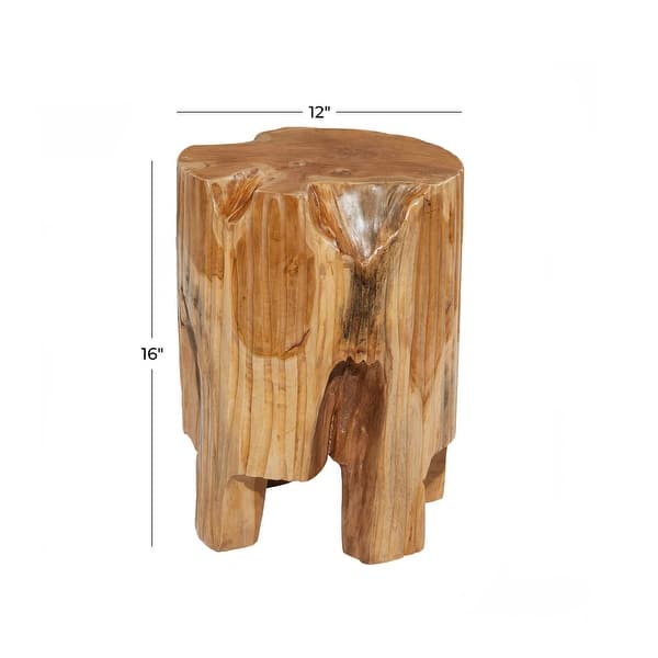 CB2 Dillon Teak End Table