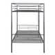 preview thumbnail 10 of 12, Contemporary Twin-Over-Twin Metal Frame Bunk Bed Kids Bed with Stairs,Save Space,Split Into Two Beds