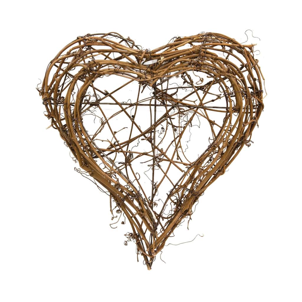 Wispy Grapevine Wall Heart