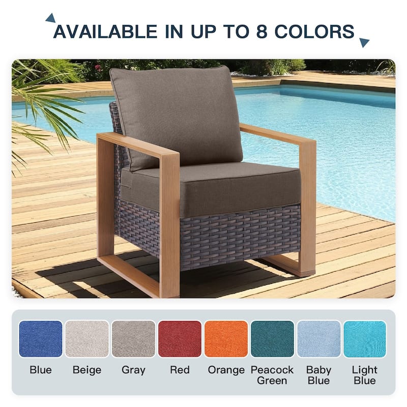Pocassy 22"x24"x6" Inch Thick Cushions Pillows Indoor Outdoor Cushion 4 Set