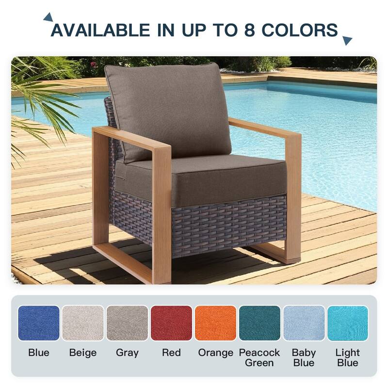 Pocassy 22"x24"x6" Inch Thick Cushions Pillows Indoor Outdoor Cushion