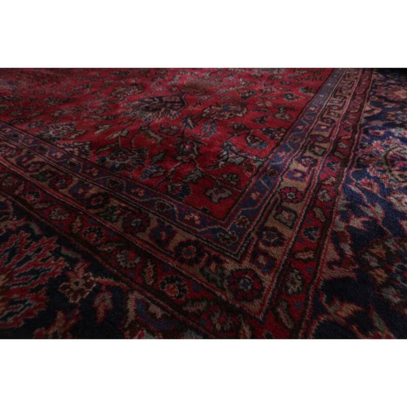 14x21 Oversize Hand Knotted Wool Wine Red Agra Traditional Deep Rug - 14' x 21'