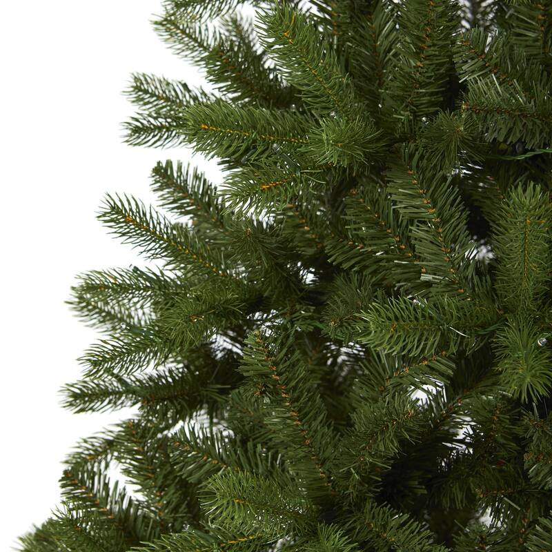 6Ft Artificial Christmas Tree with Lights - New Haven Spruce Look Holiday Decor - Green - 72