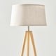 preview thumbnail 17 of 25, Brightech Emma 61 in. Mid-Century Modern LED Super Bright Floor Lamp with Beige Fabric Drum Shade