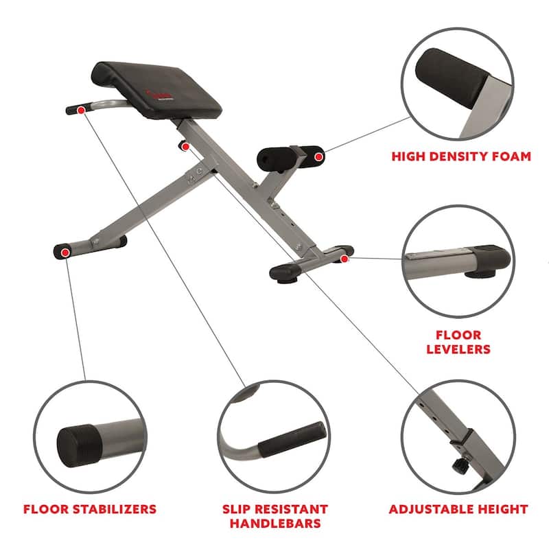 Sunny Health & Fitness 45-degree Hyperextension Roman Chair