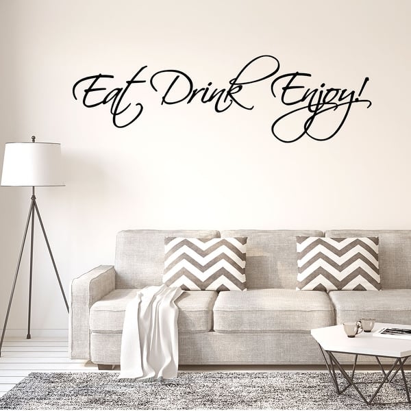 Eat Drink Enjoy Large Wall Art Decal Sticker