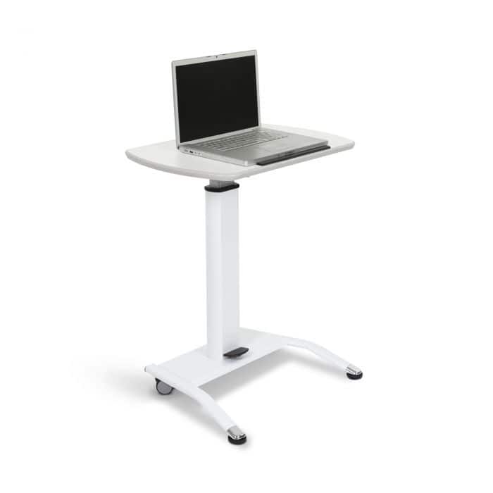 Luxor White Steel Pneumatic Height Adjustable Lectern