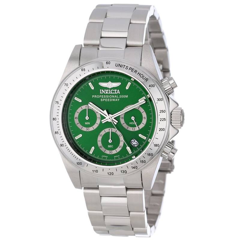 Invicta Men's 14384 Speedway Quartz Chronograph Green Dial Watch
