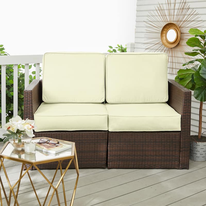 Sorra Home Sunbrella Outdoor Loveseat Cushion Set