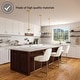 preview thumbnail 49 of 81, Leick Home Upholstered Barrelback Counter Stool with Metal Base