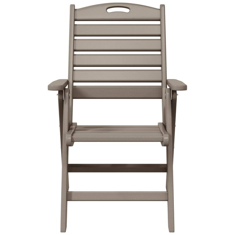 Coastline Patio Folding Highback Dining Chair Set of 2