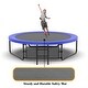 preview thumbnail 10 of 20, 10 ft. Round Outdoor Trampoline with Basketball Hoop, Enclosure Net and Ladder
