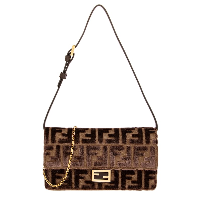 Fendi Wallet on Chain Baguette - Brown