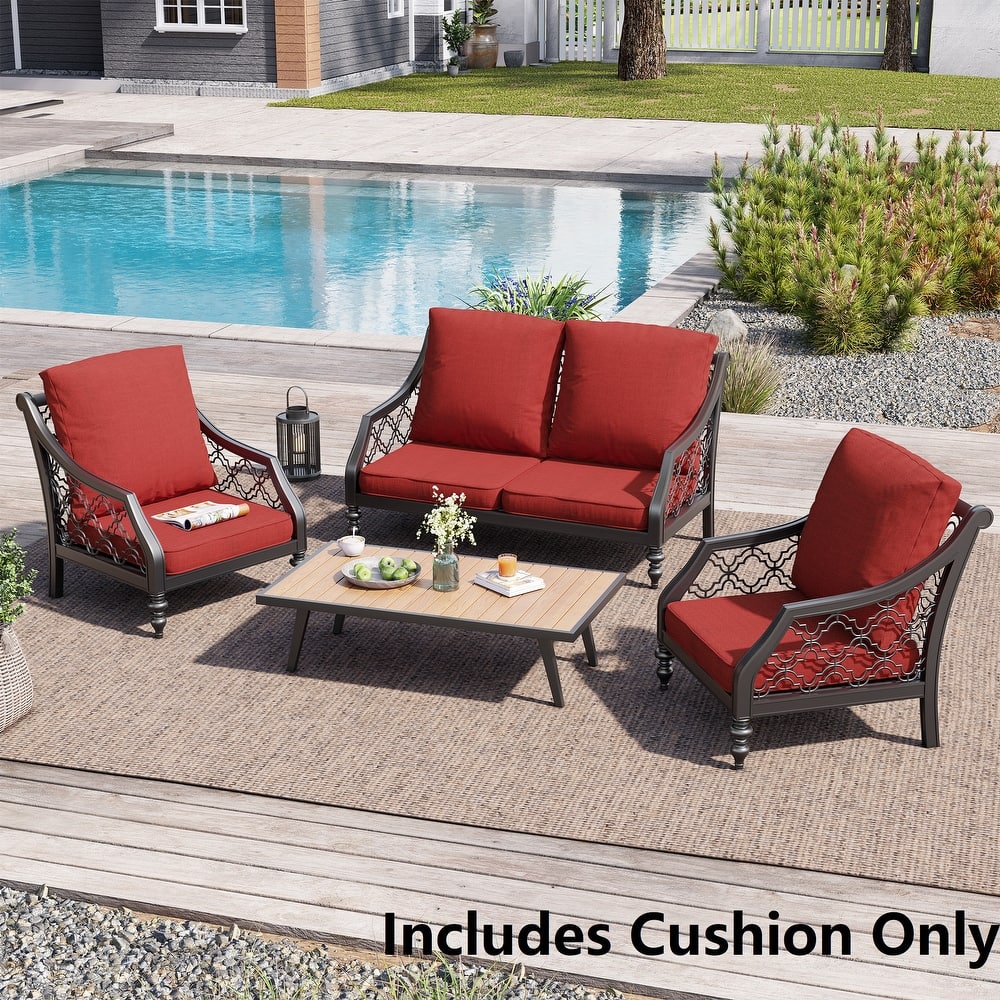 21 W x 22 D in. Deep Seat Outdoor Cushion Set by Crestlive Products