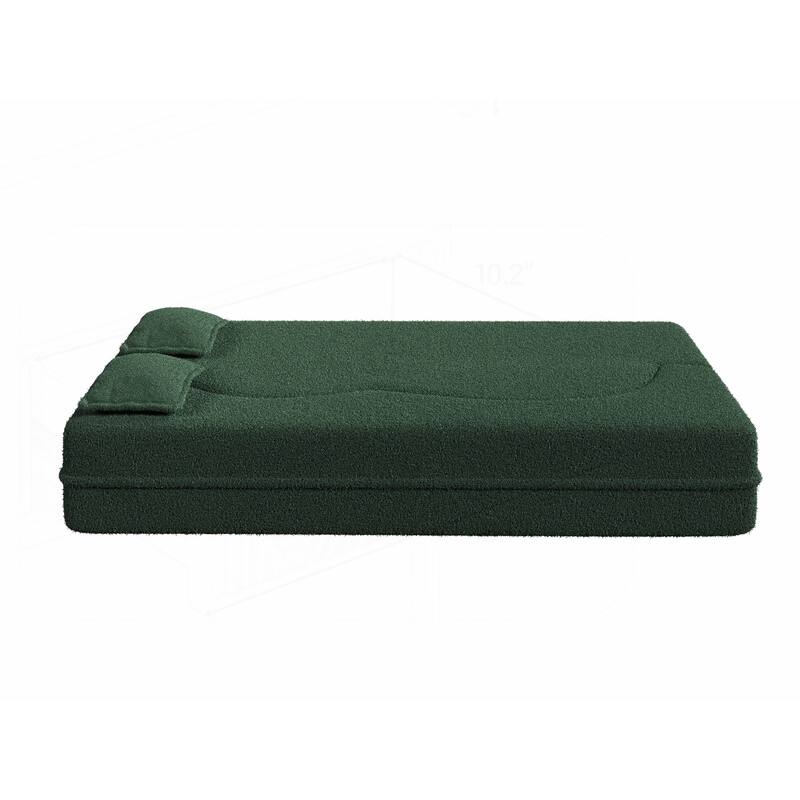 Versatile Convertible Foam Sofa Bed with Removable Cushions and Pillows