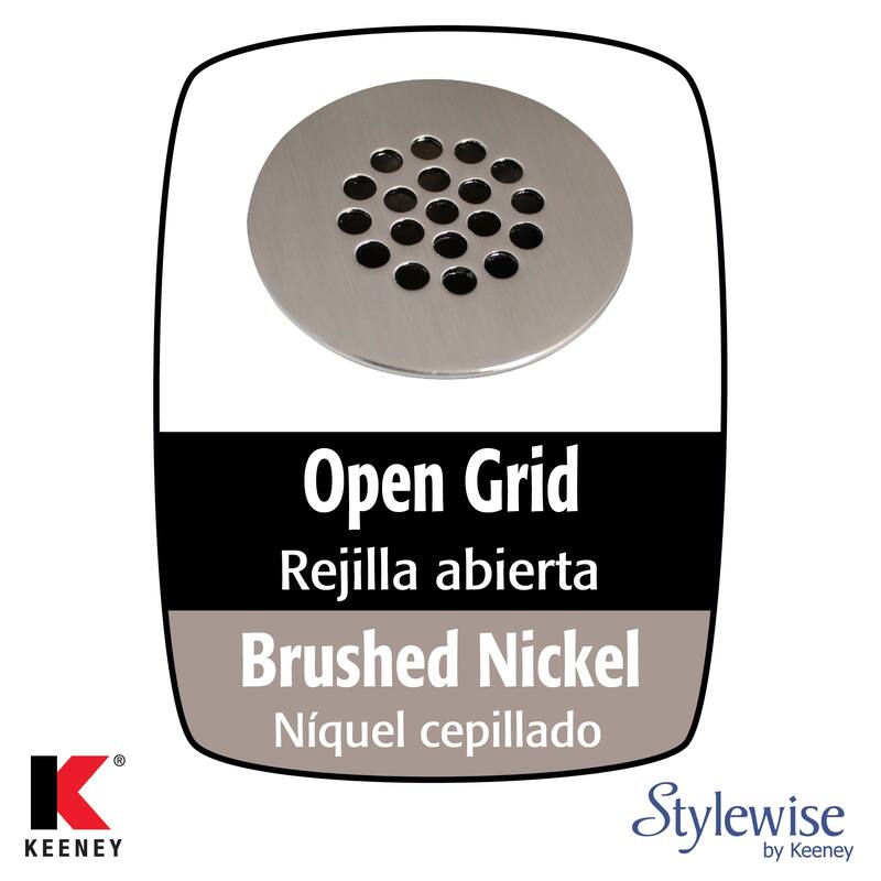 Keeney Open Grid Bathroom Sink Drain without Overflow - N/A