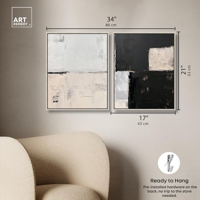 Shattered Symmetry I Canvas Set of 2 by Art Remedy