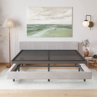 2 Inch Low Profile Metal Box Spring Bunkie Board, Thin Bed Slat Replacement