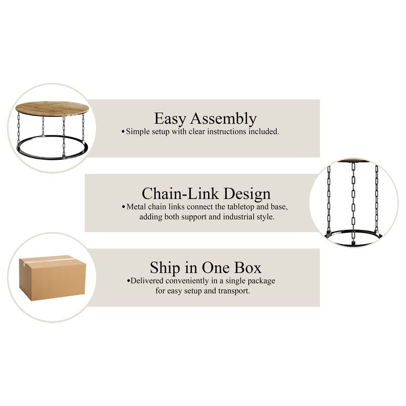 CraftPorch Modern 3- Pieces Coffee Table Set