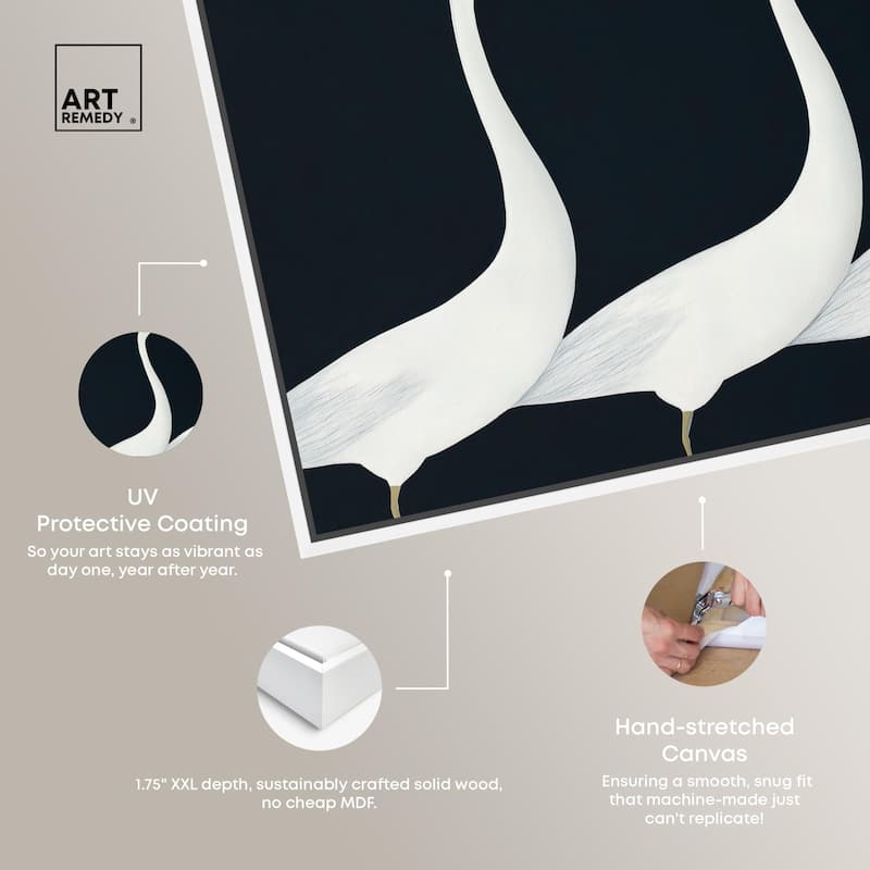 Trio of Swans Canvas by Art Remedy
