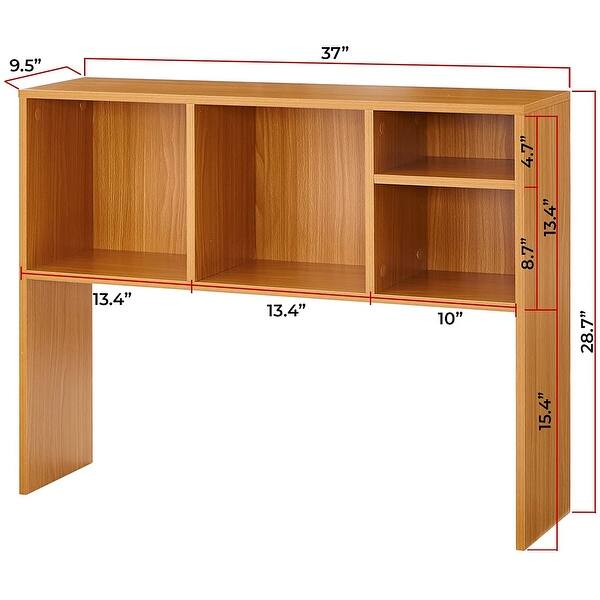 Beech (Natural Wood) The Cube Desk Bookshelf by DormCo Bed Bath
