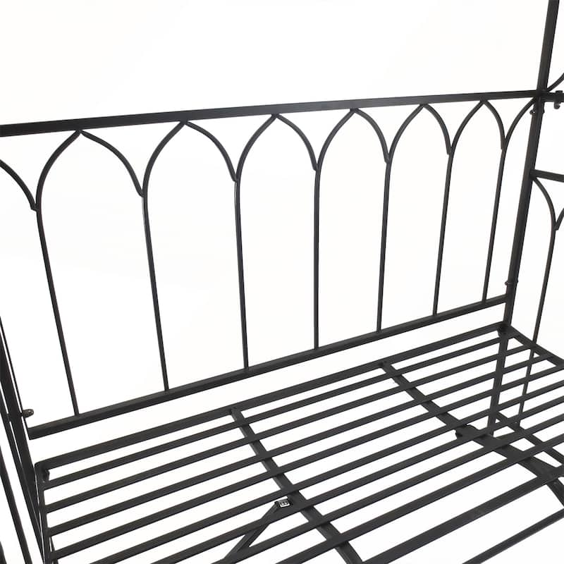Outsunny Metal Trellis Arbor Arch for Climbing Plants