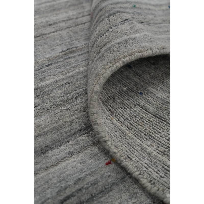 Hand Knotted Oriental Viscose Silk Carpet Tribal Animal Pictorial Greys & Charcoal Gabbeh Area Rug - 11' 10'' X 9' 11''
