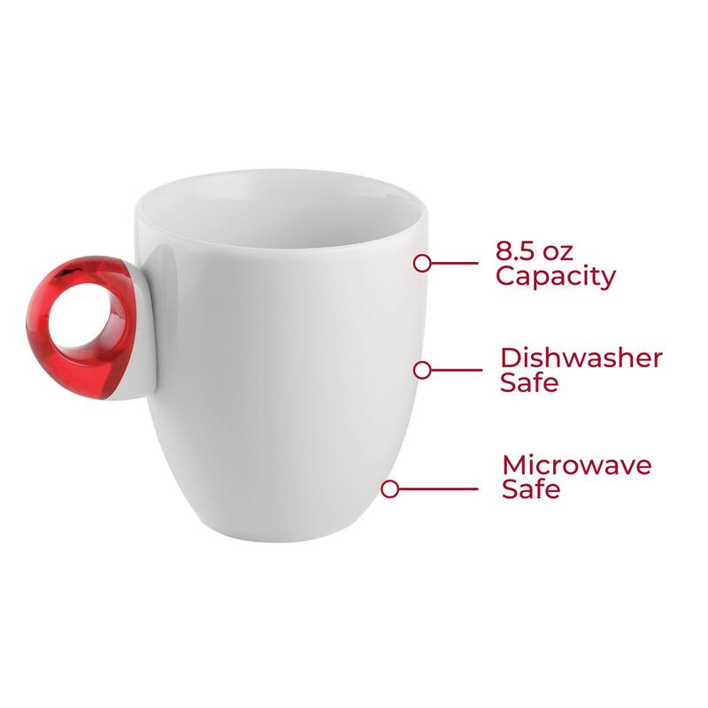 Guzzini Set of 4 Feeling Mugs - 8.5 oz