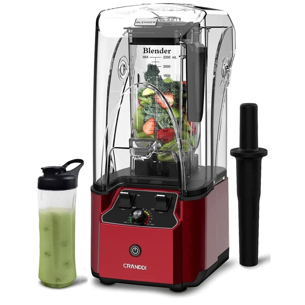 Commercial Blender with Soundproof Shield, 2200 Watt Professional