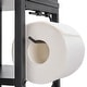 preview thumbnail 12 of 28, Slim Bathroom Cabinet Small Bathroom Storage Corner Floor Cabinet with Magnetic Doors and Shelves Toilet Paper Holder