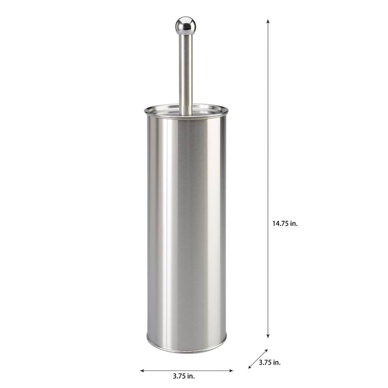 Bath Bliss Stainless Steel Toilet Brush Holder - 3.75"Rd x 14.75"