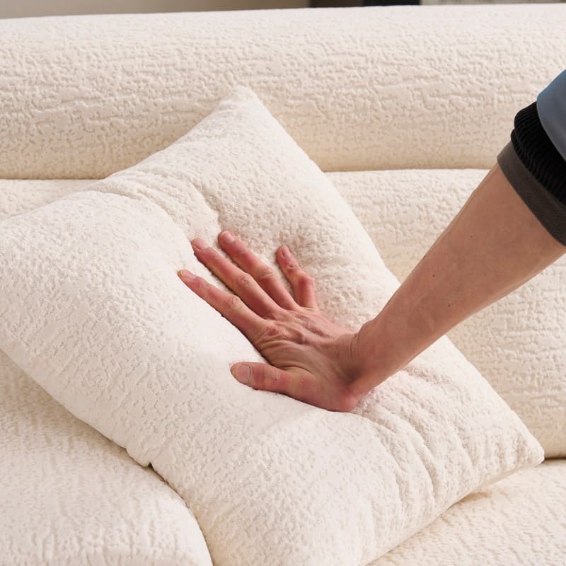 Convertible Chaise Sectional Sofa, Full Compression Sponge L-Shape