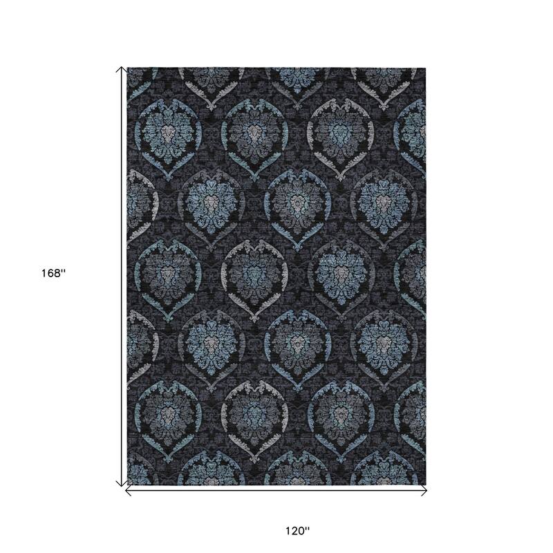 HomeRoots Medallion Transitional Rectangle Outdoor Rug