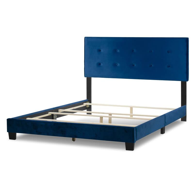 Auryon Fabric Queen Bed with Button Tufting