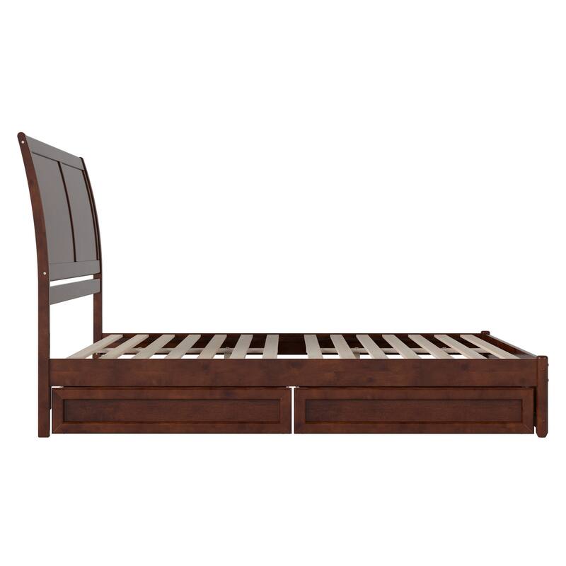 Andorra Platform Bed with Panel Footboard and Storage Drawers