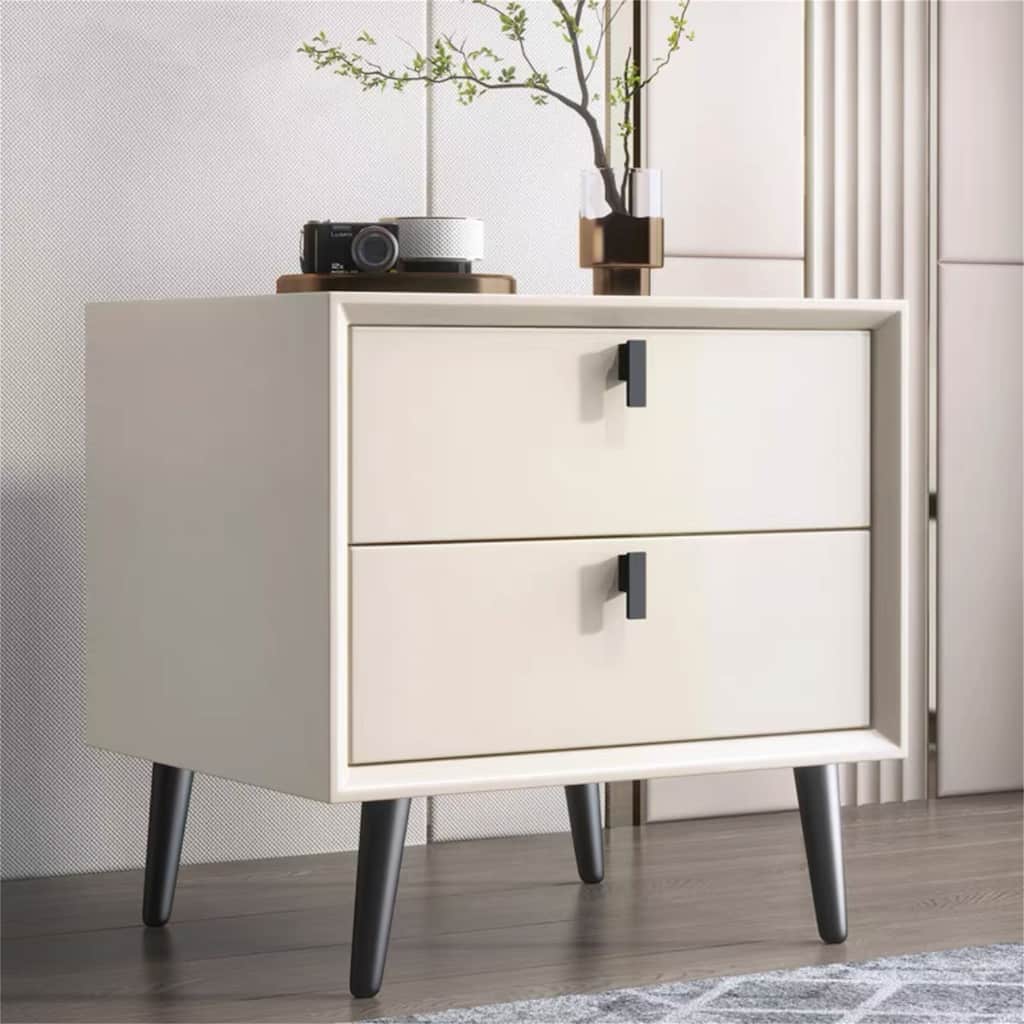 Two Drawers Pine Nightstand