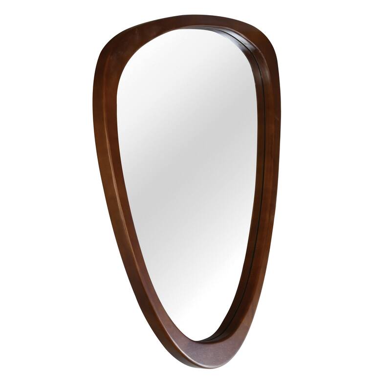 Irregular Solid Wood Frame Decorative Mirror