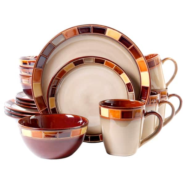 slide 2 of 5, Gibson Puebla Casa 16 Piece Dinnerware Set