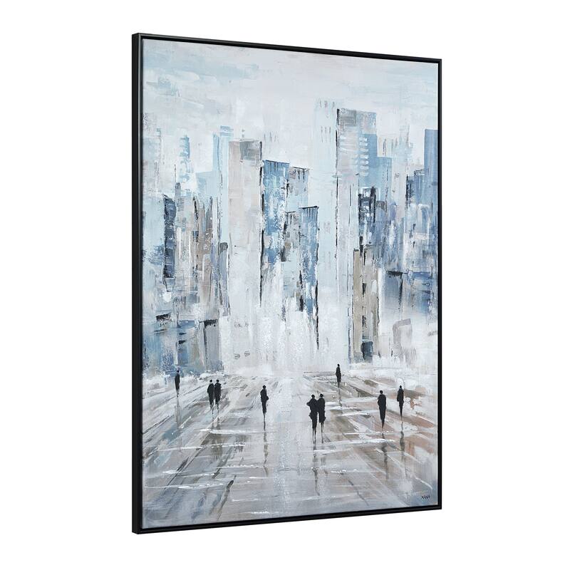 Lyle 48" H x 36" W Canvas Art, Blue